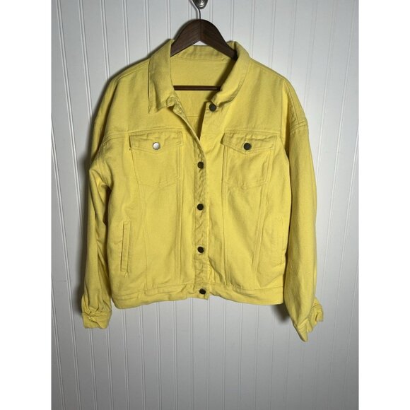 Yellow Jeans Jacket Women’s Size 2XL Work, Party, Going Out, Casual - Picture 1 of 6